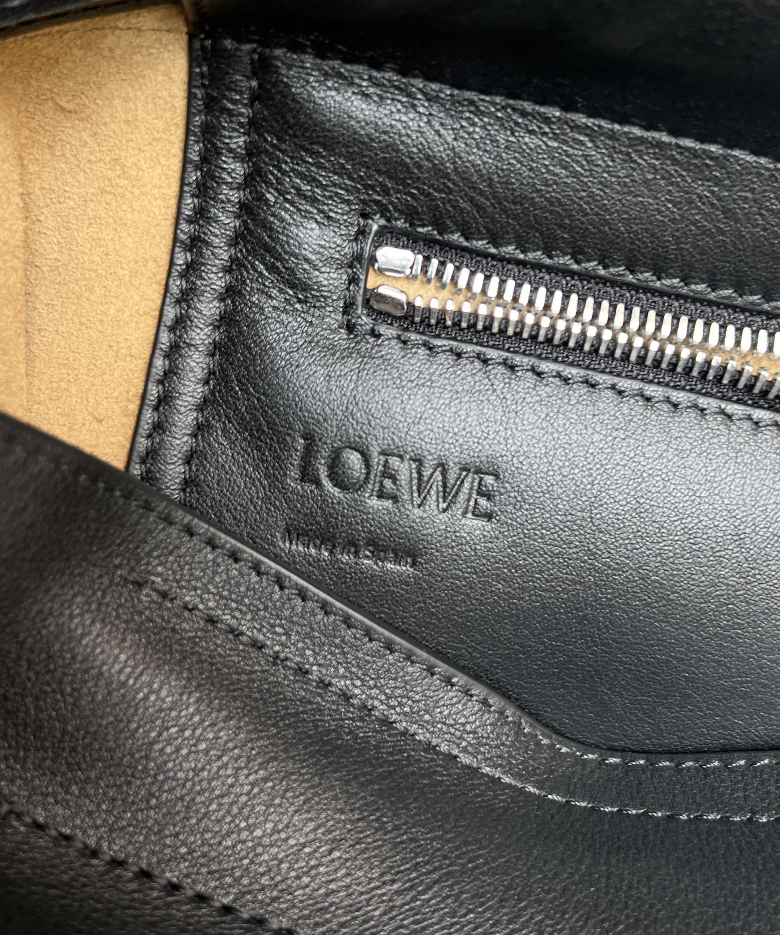 Loewe Flamenco Satchel in Shiny Supple Calfskin Black